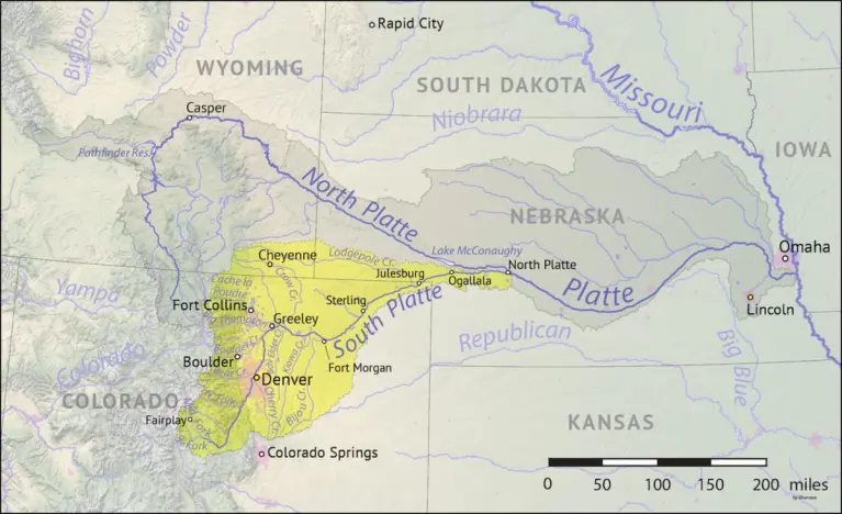 South Platte River Basin Map